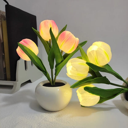 Tulip Night Light with Vase