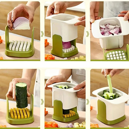 2-in-1 Vegetable Chopper Dicing & Slitting