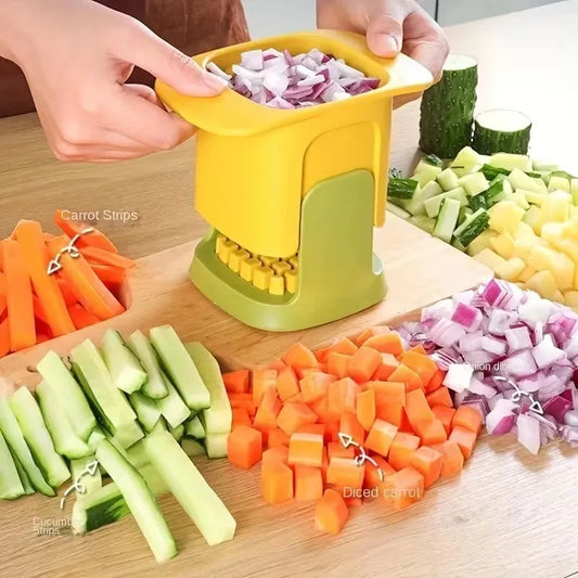 2-in-1 Vegetable Chopper Dicing & Slitting